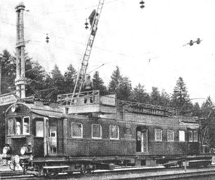 Fahrleitungsmontagetriebwagen der Fahrleitungsmeisterei Lauban